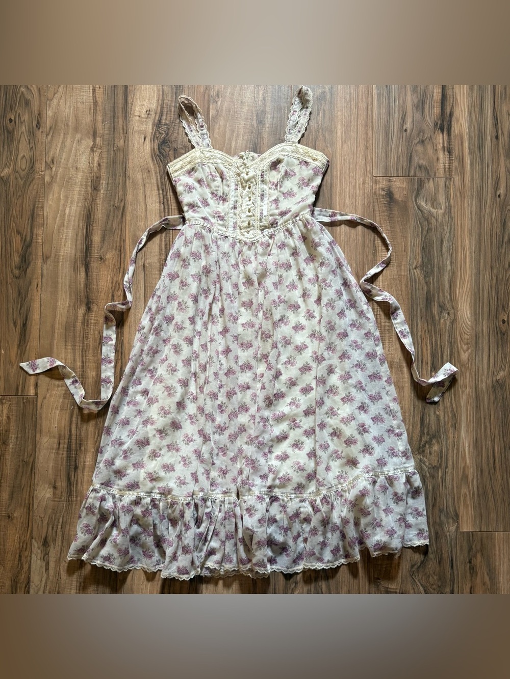 Gunne Sax Floral Sun Dress